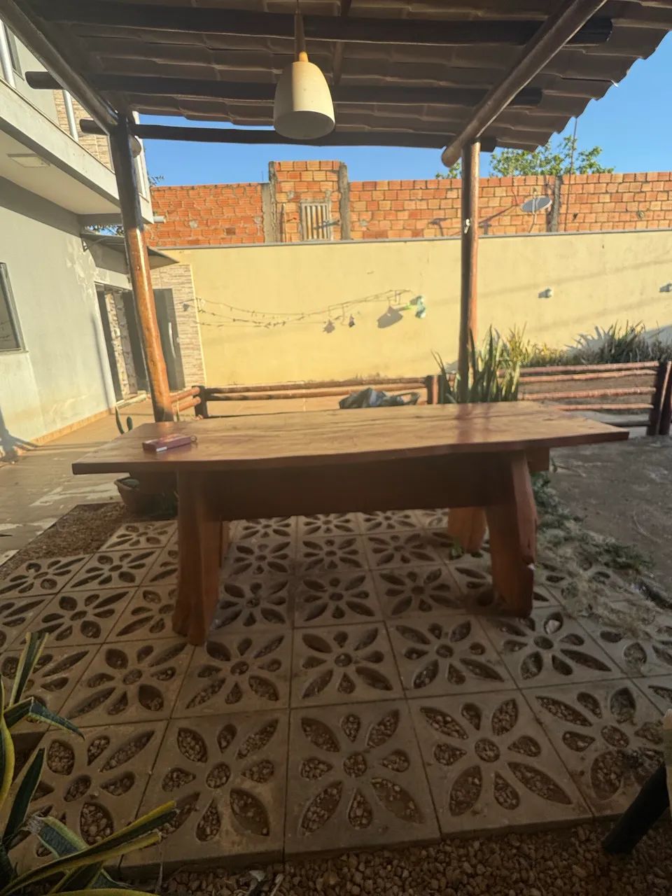 Mesa de madeira rústica - Foto 4