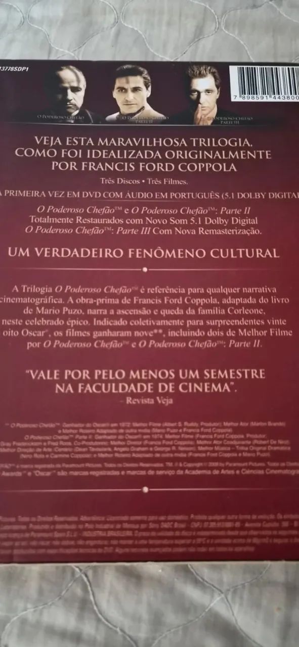 DVD PODEROSO CHEFÃO - TRILOGIA. - Foto 2