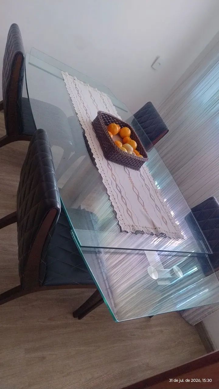 Mesa de vidro extensível - Foto 4