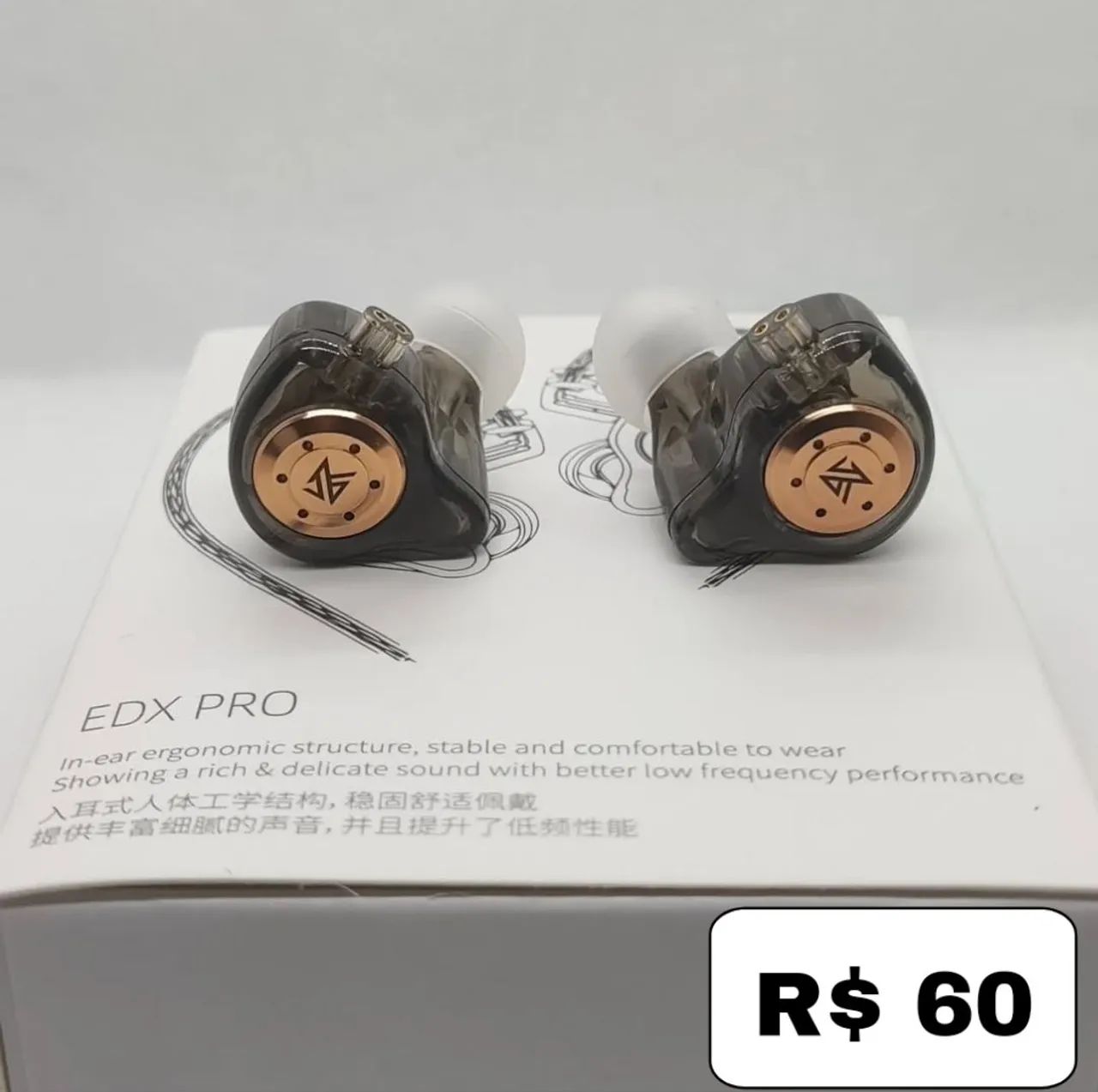 Fone KZ Edx Pro com MIC R$ 60 - Foto 3