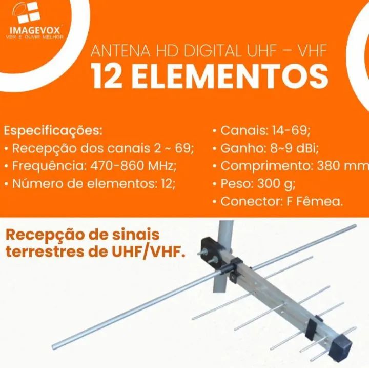 ANTENA DE TV 12 ELEMENTOS IMAGEVOX