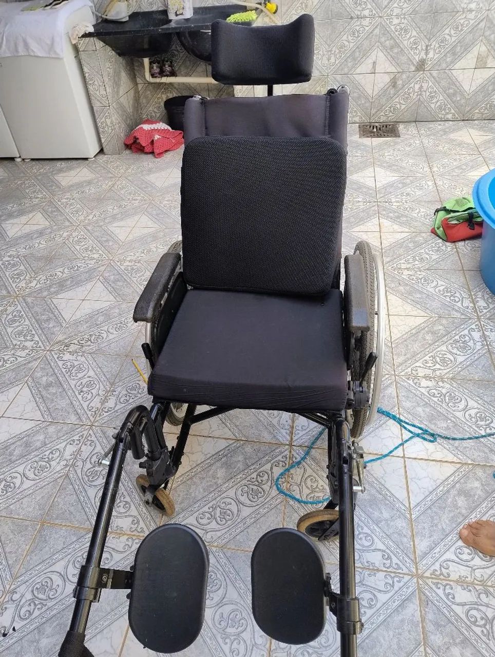 Cadeira de rodas ortobras reforçada reclinavel  - Foto 5