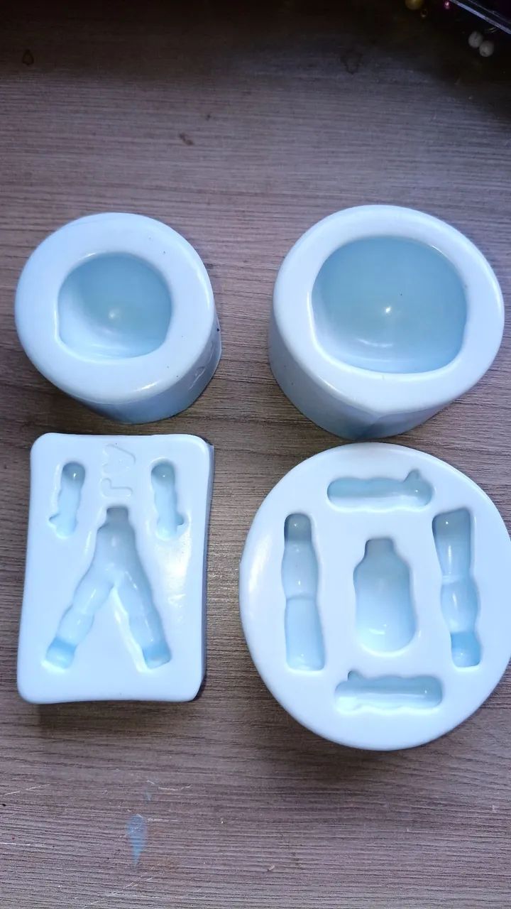 DESAPEGO Moldes de silicone Angellartes Kit topo de bolo 