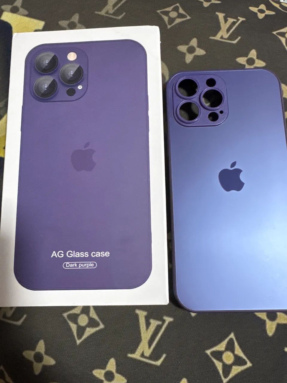 Case luxo iPhone 13 Pro Max  case de vidro glass premium