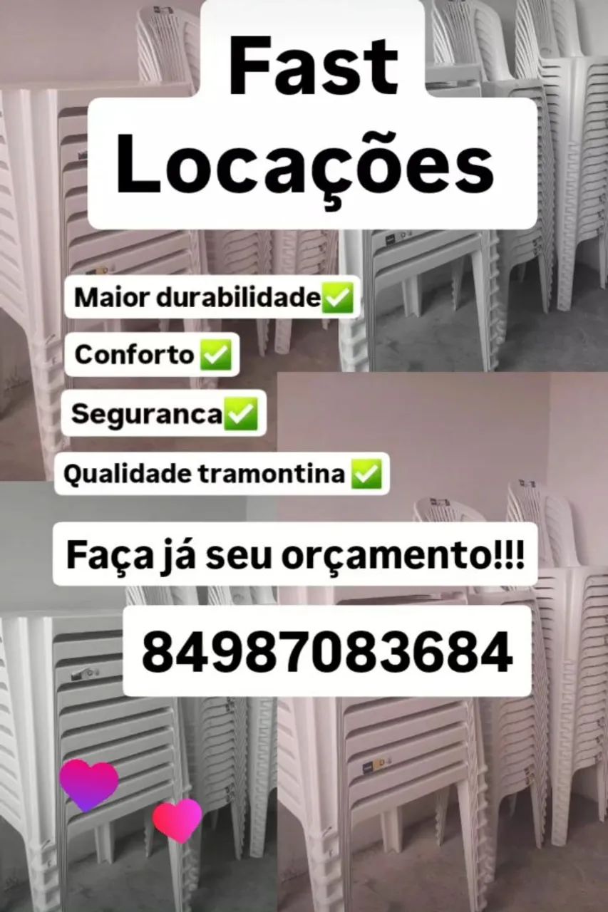 Aluguel de mesas e cadeiras 