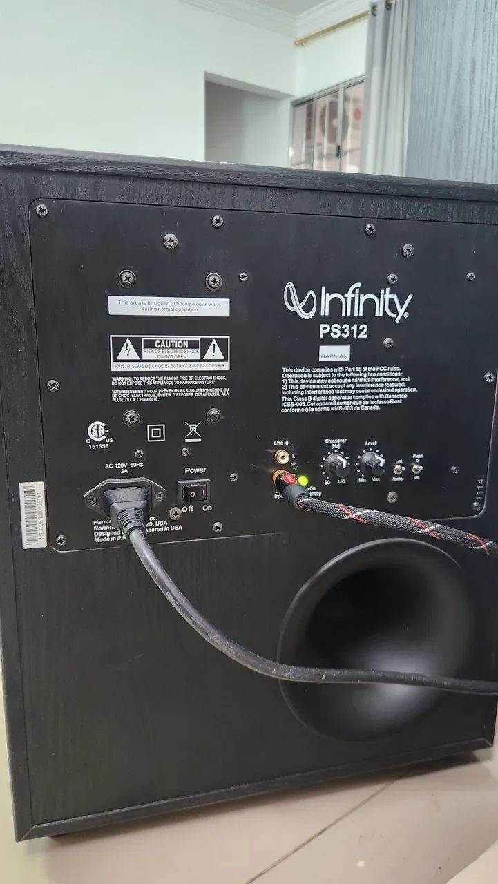 Subwoofer ativo Infinity PS312 700w 25hz 12 polegadas  - Foto 5