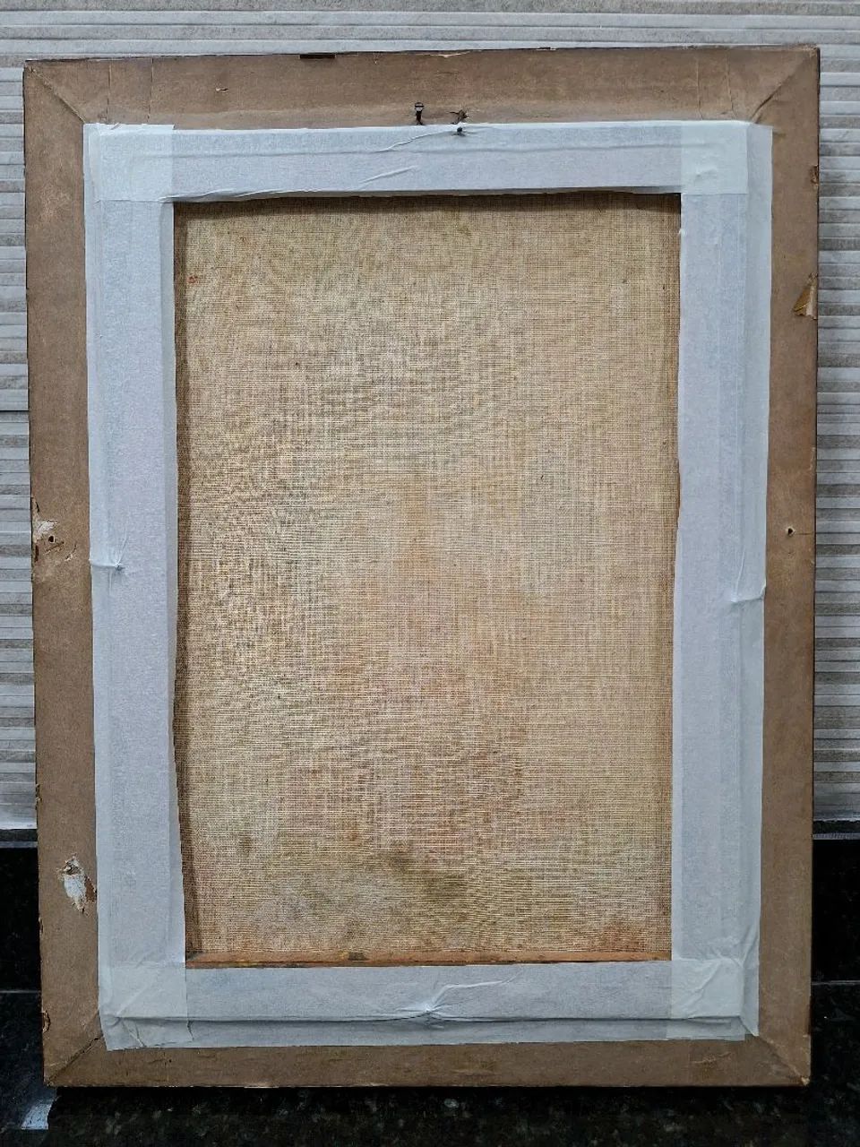 Antigo quadro Pierrot em pintura a óleo com moldura ornamentada - Foto 5