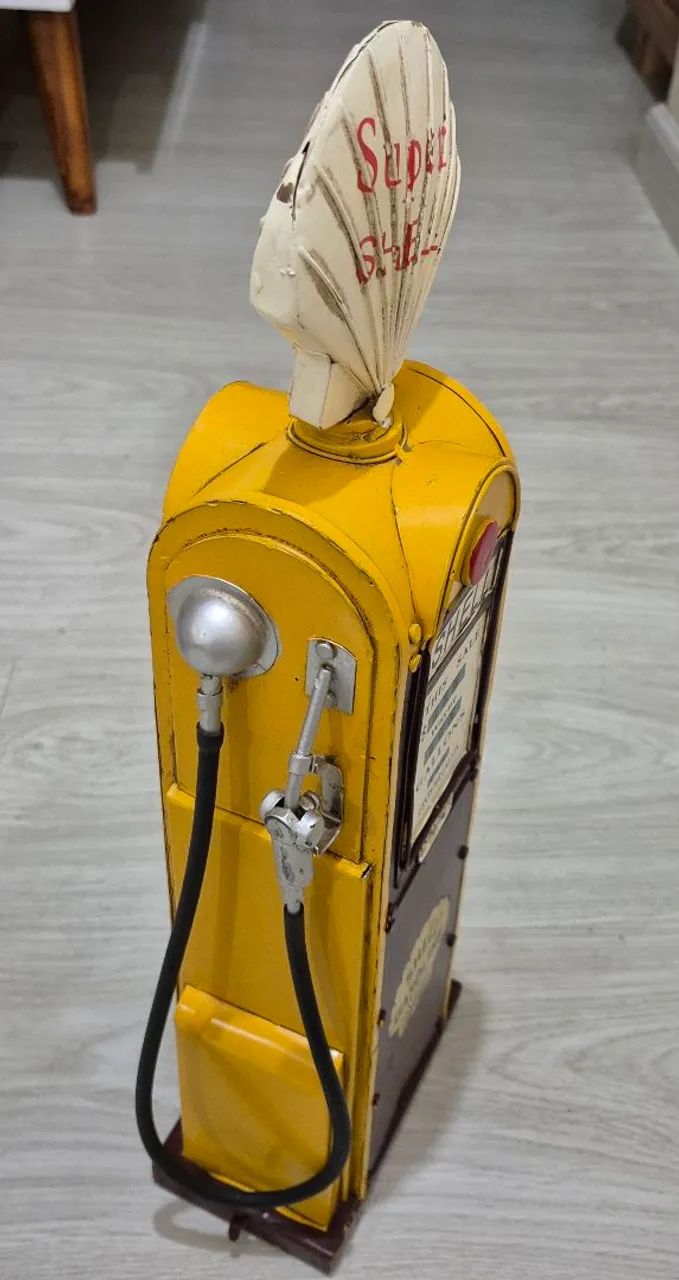 Bomba de gasolina Shell vintage decorativa - 46cm - Foto 3