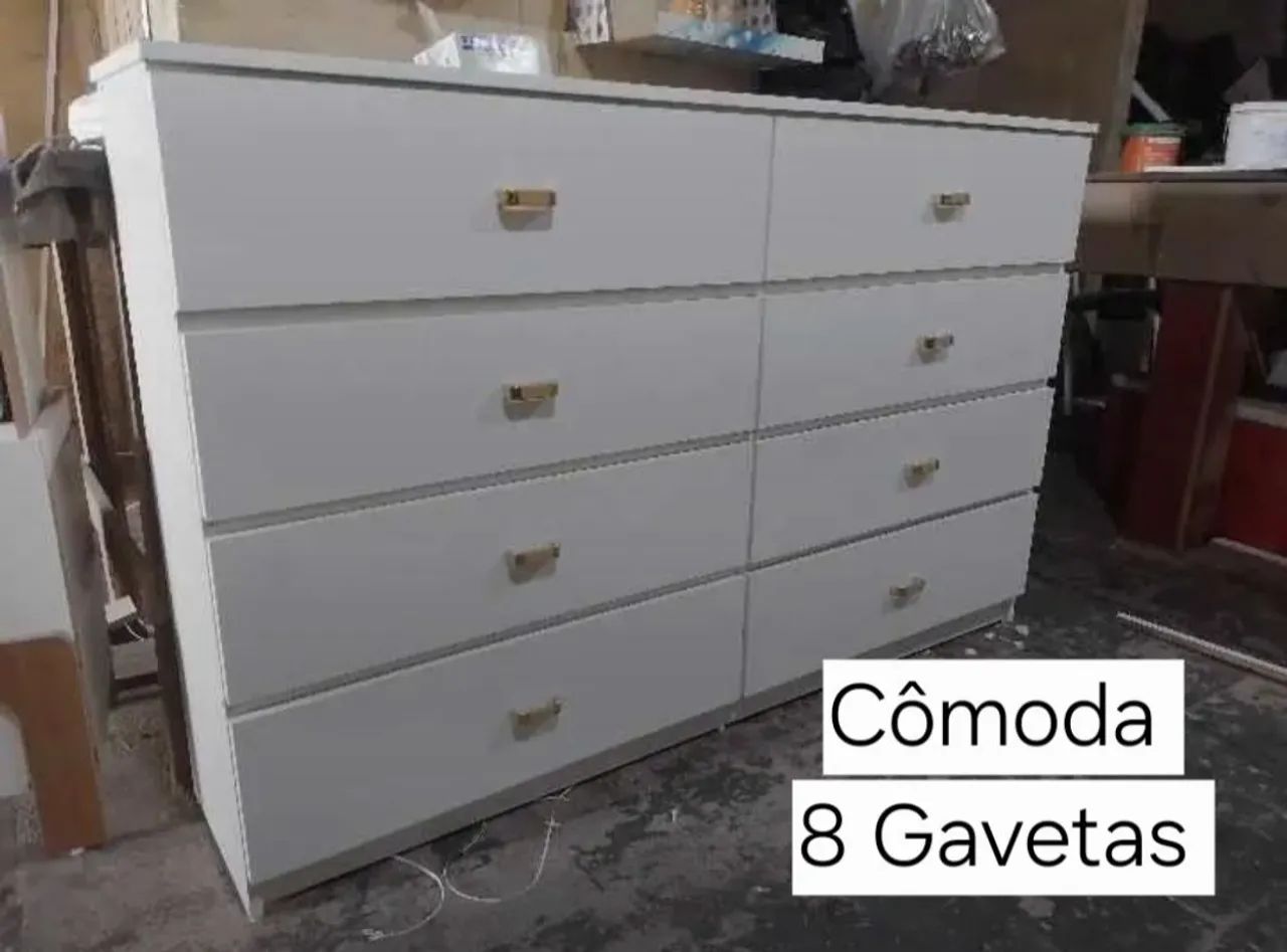 Cômoda 8 Gavetas 100% MDF 