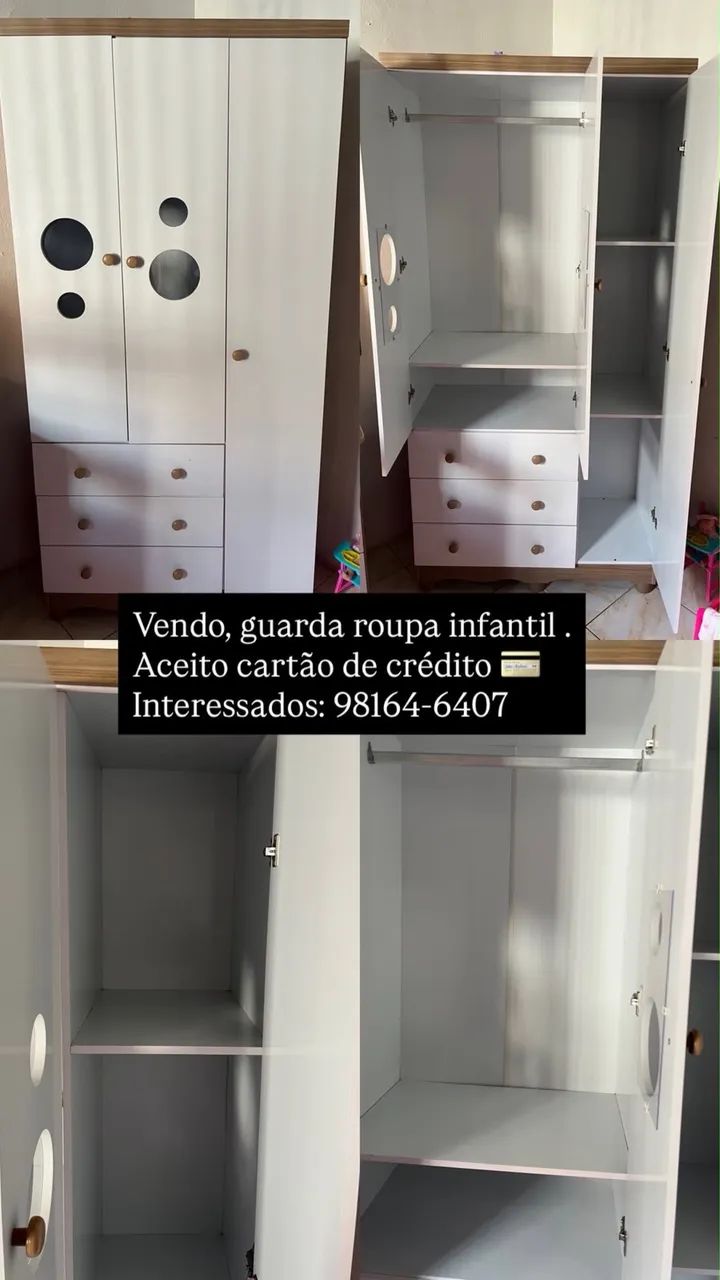 Guarda roupas infantil e cômoda - Foto 3