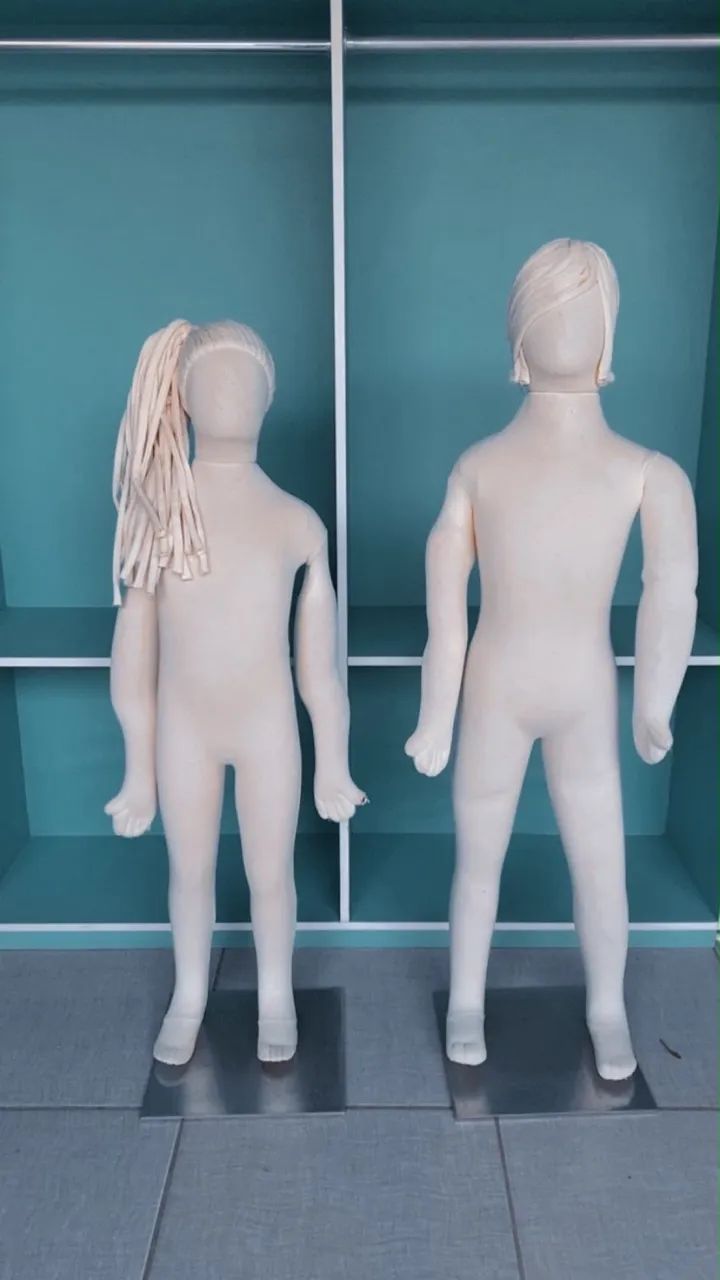 2 Manequins infantil de tecido para loja feminina e masculino  - Foto 2