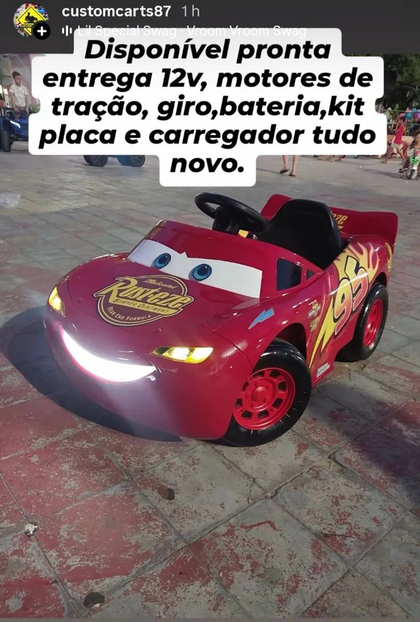 CARRINHO ELÉTRICO MCQUEEN 12V