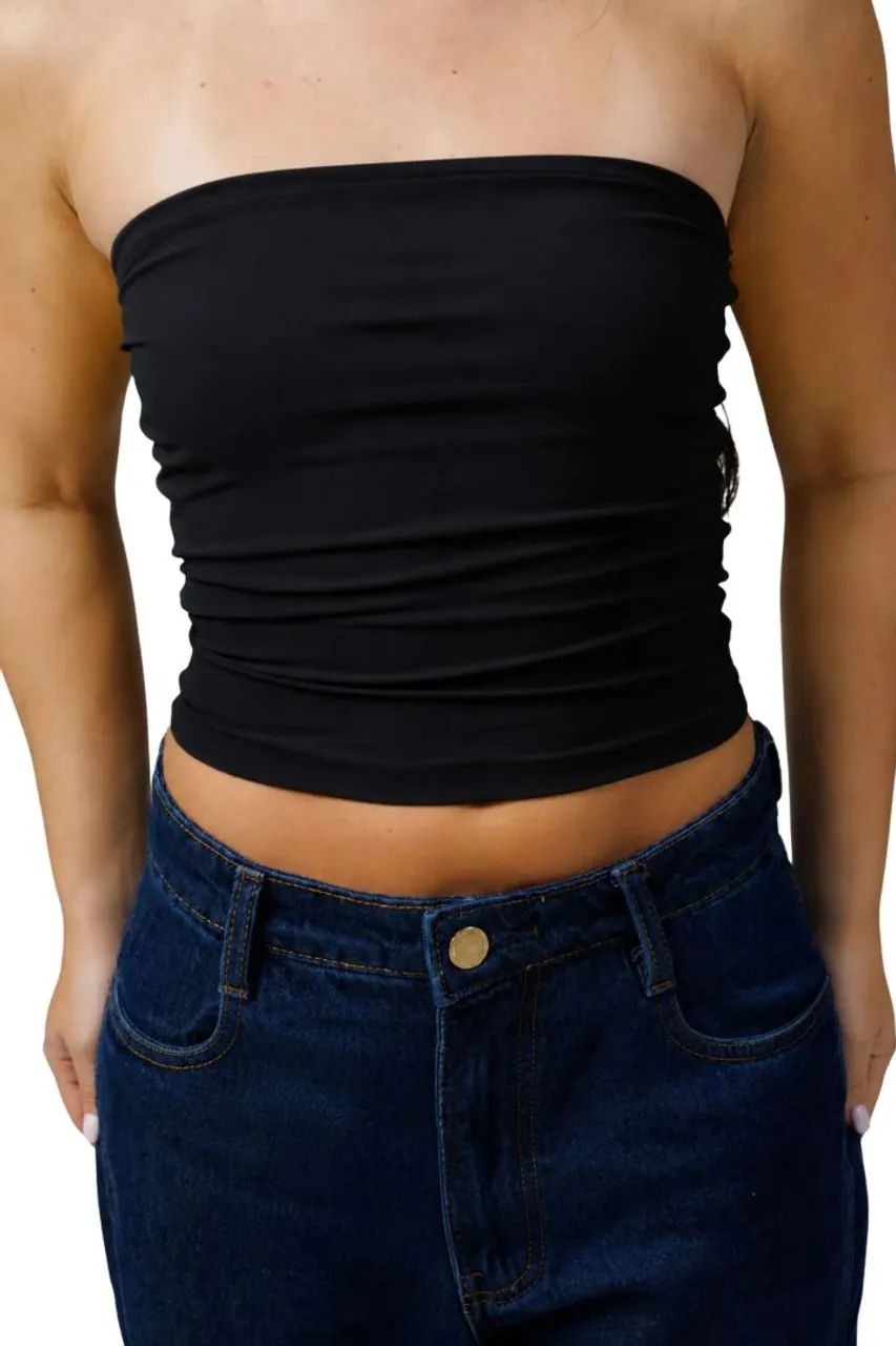 TUBE TOP PRETO