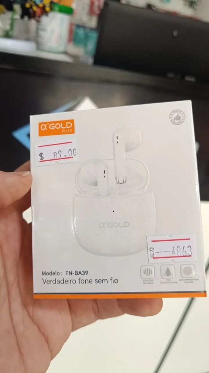 Fone De Ouvido Bluetooth Gold Plus Fn-ba39 Qualidade Sonora Loja Coimbra Entrega