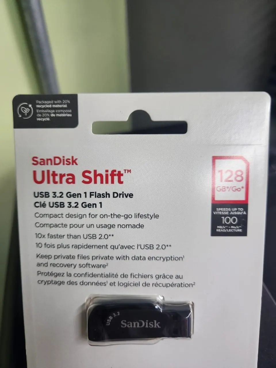 PENDRIVE SANDISK 128GB ULTRA SHIFT 3.0 - Foto 2