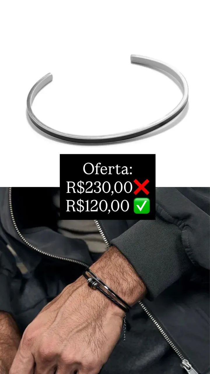 Pulseiras aço masculino  - Foto 2