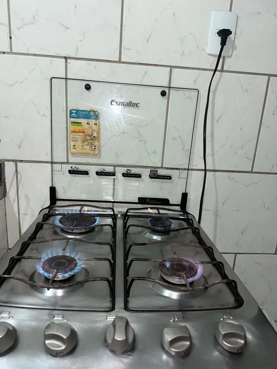 Fogão Esmaltec Topázio 4 Bocas com Acendimento Automático e Timer - Foto 5