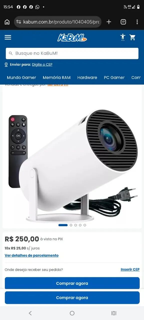 Troco projetor 4k por celular 