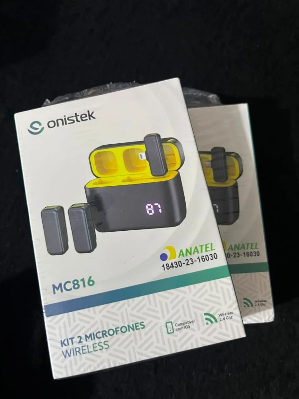 Microfone de Lapela Sem Fio com 2 Microfones - USB-C e Lightning para Android e iPhone - Foto 2