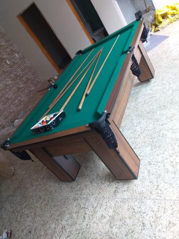 Mesa de Bilhar Tecido Verde Cor Tabaco Tx Modelo MDR0651 - Foto 5