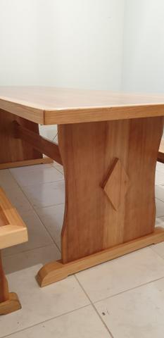 Mesa para churrasqueira com 2 bancos - Foto 2
