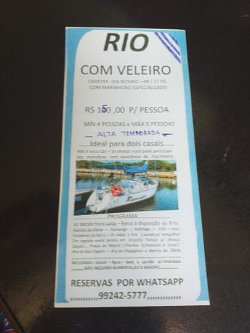 Aluguel Veleiro R$150,00 p/ pessoa. Mínimo 4 pessoas - Foto 6