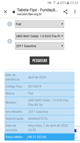 Novo UNO Way Celeb. 1.0 EVO Fire Flex 8V 5P - Tabela FIPE - Foto 13