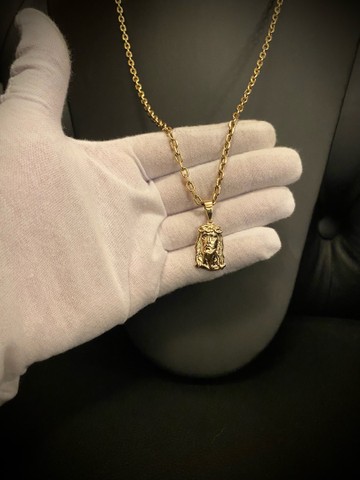 Corrente em Ouro 18k 750 com Pingente Face de Cristo - Foto 3