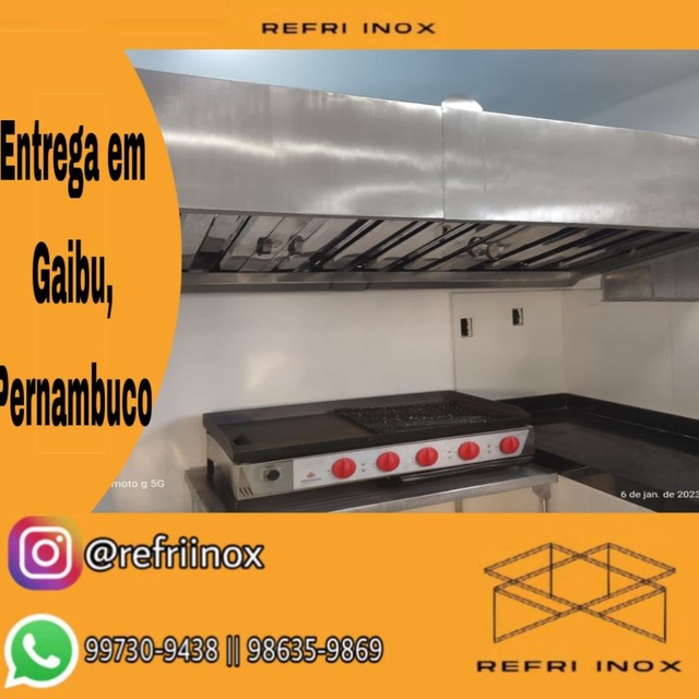 Coifa inox poa inox mesa de inox 