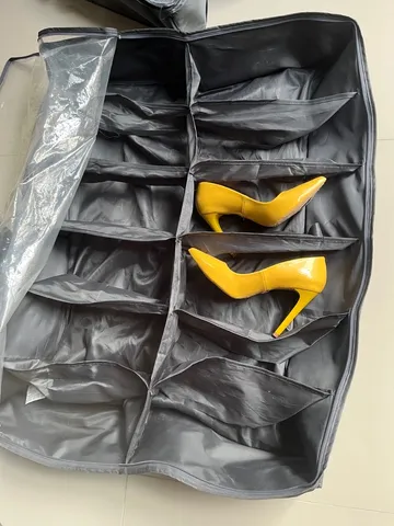 Sapateira De Chão 12 Pares Dobrável Organizar Sapatos Cama