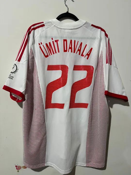 Camisa Turquia Copa do Mundo 2002 Umit Davala 22 Original - Foto 2