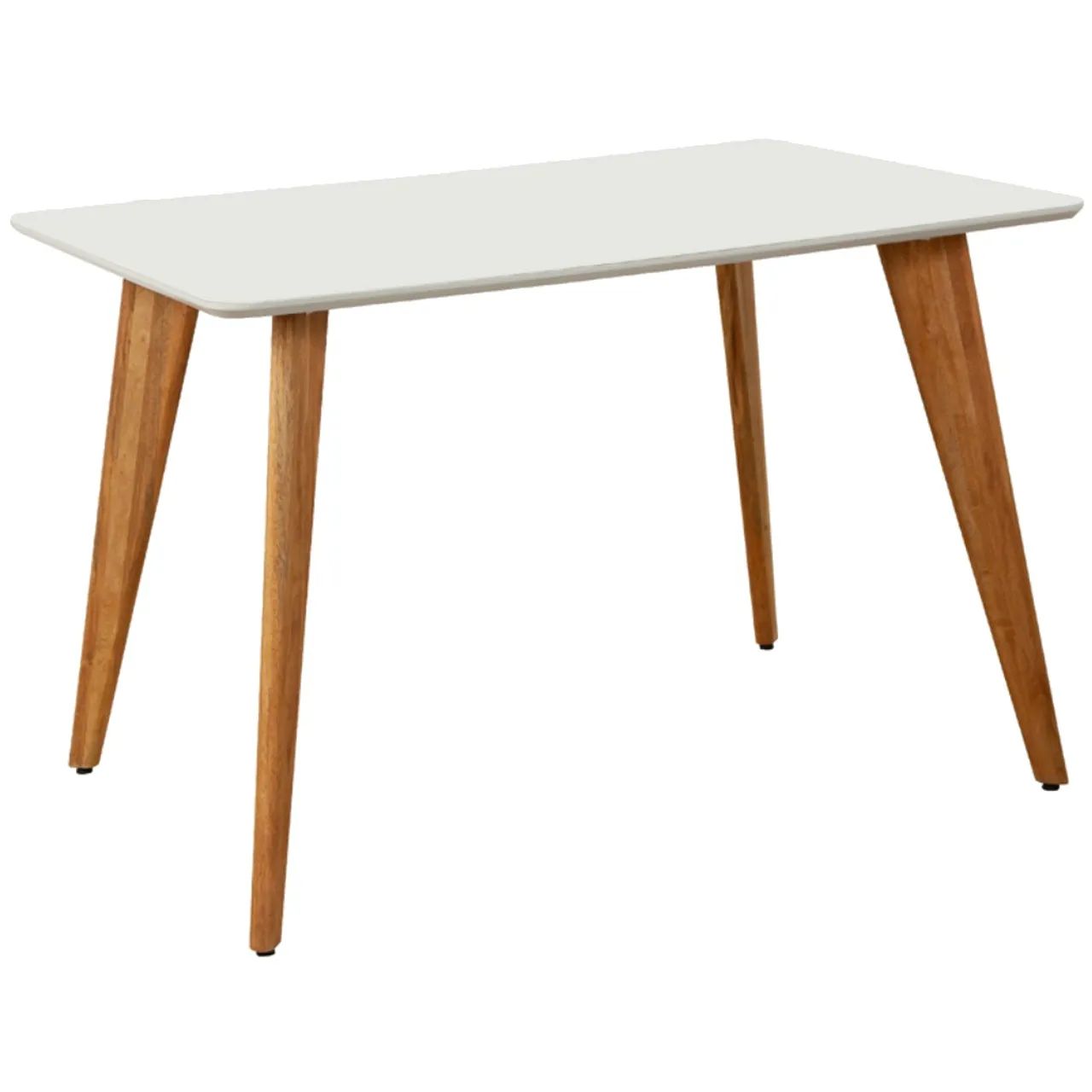 Mesa de Jantar 120 Canto Reto Imbuia Mel/Off White tt544 - Foto 2