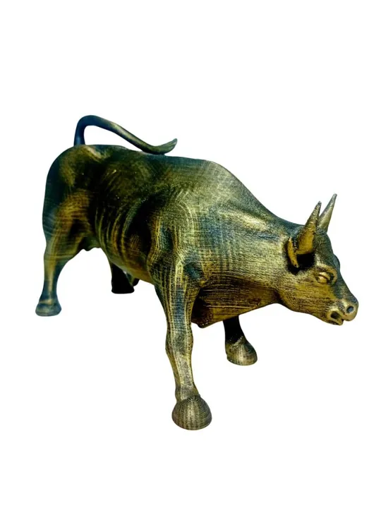 Touro de Wall Street Dourado - Decoração de Luxo