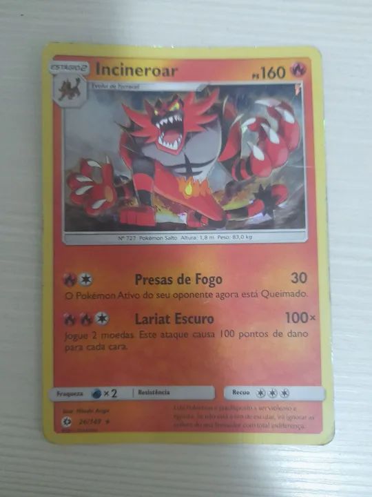 Carta Incineroar - Pokémon TCG