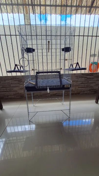 Gaiola para aves pequeno porte usada única vez!  Ler descrição!!! - Foto 2