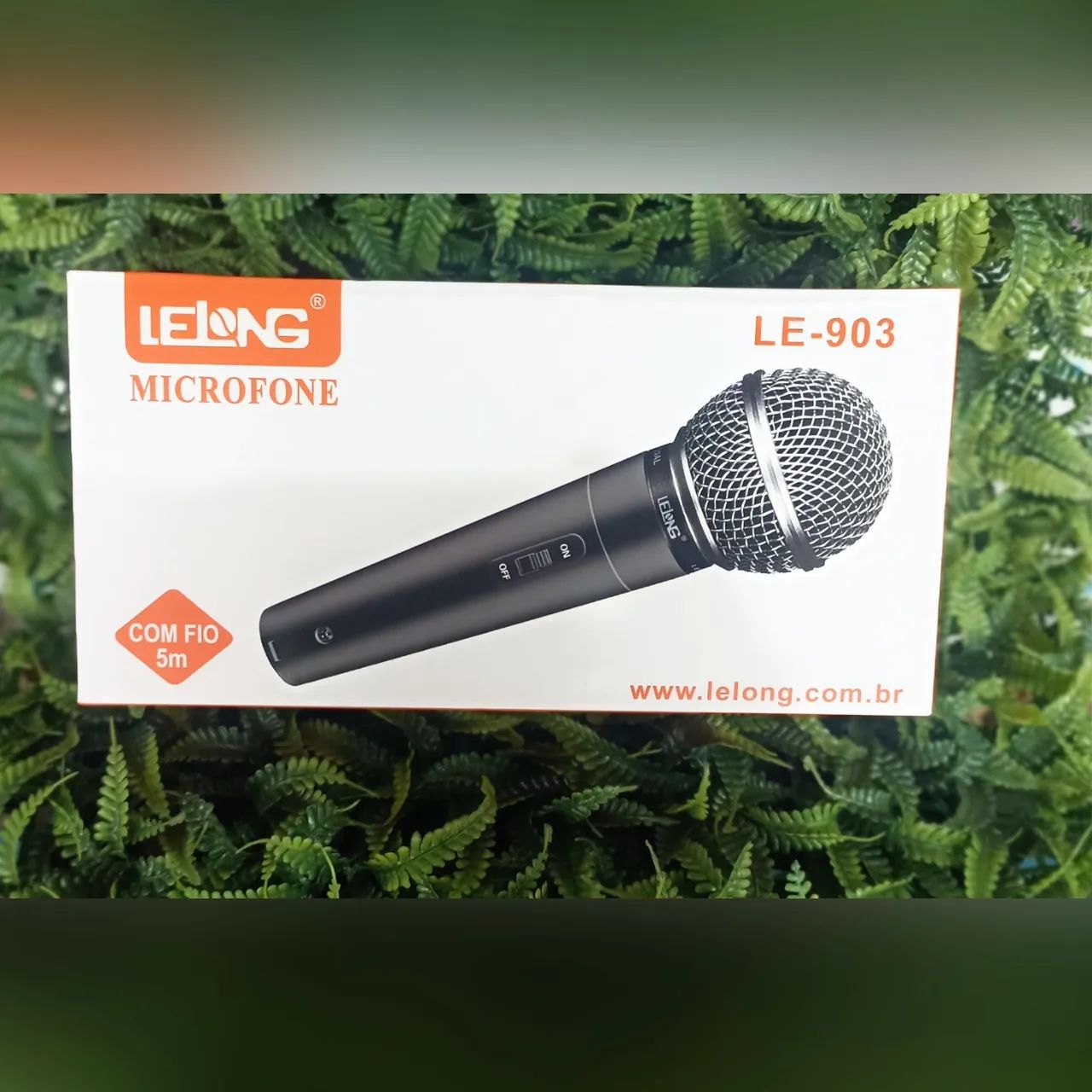 Microfone com fio lelong (Honestidade e Qualidade Distribuidora JK Eletrônicos)