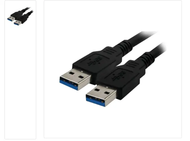 Cabo Preto Usb 3.0 Macho X Macho Alta Velocidade 1 Metro