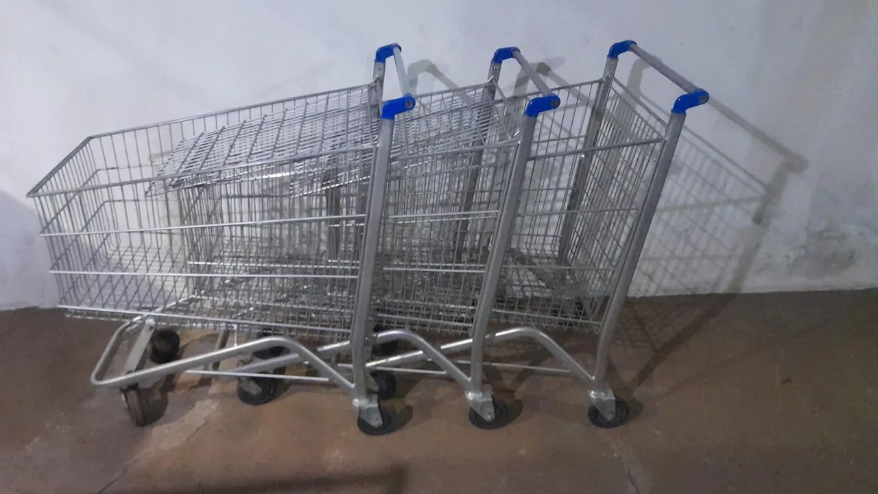 Carrinho de compras de metal - 1 andar e2 andares - Foto 6