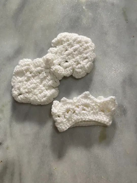 Conjunto de Acessórios para Bebê em Crochê