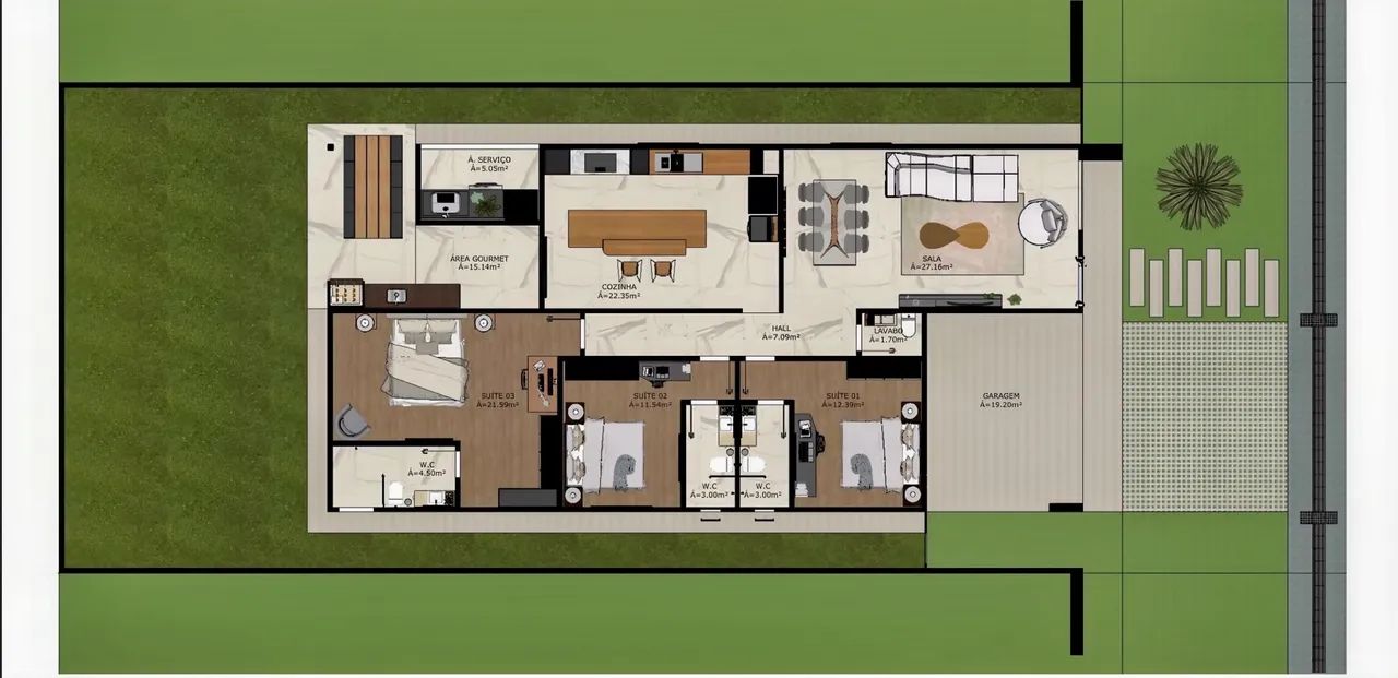 Casa 3 suítes Alpha 01 - Foto 5