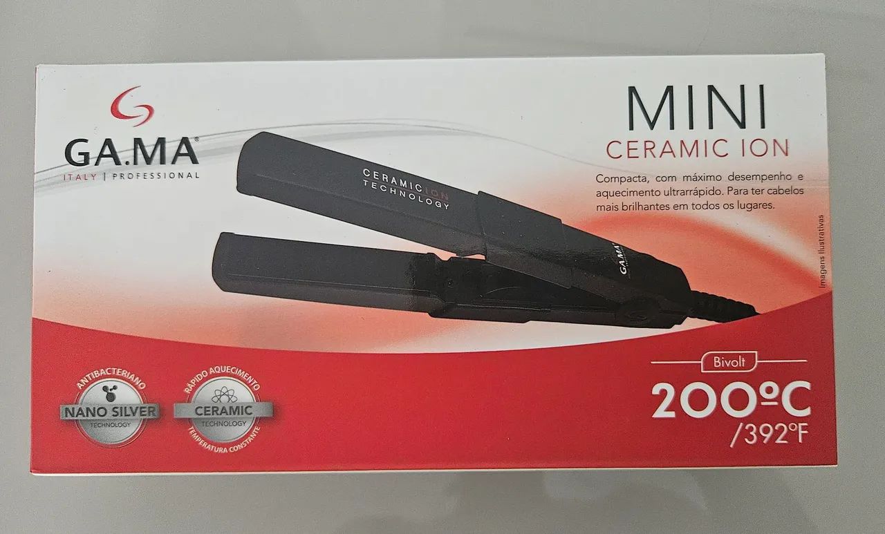 Prancha de Cabelo Mini Ceramic Íon Bivolt
