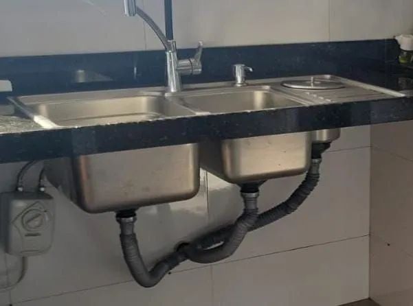 Cuba Dupla com Lixeira Funzionale 920x450x230mm - Debacco - Foto 2