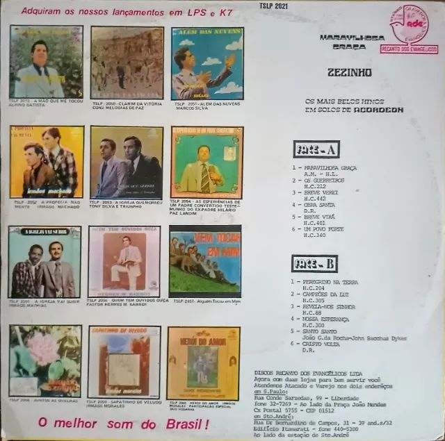 Lp Disco Vinil Gospel Evangélico Zezinho - Maravilhosa Graça - Foto 2