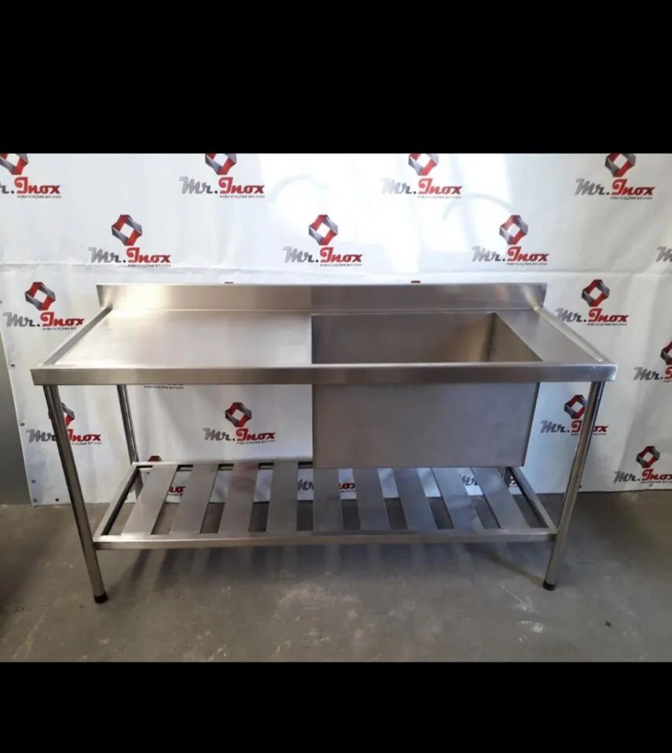 Balcão de Aço Inox com Pia e Gavetas - Ideal para Cozinha Industrial! - Foto 4