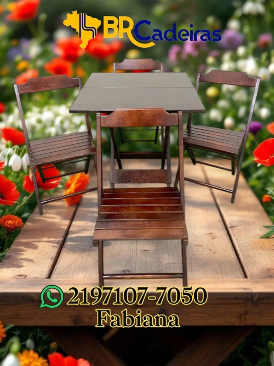 MESA 70 CM com cadeiras