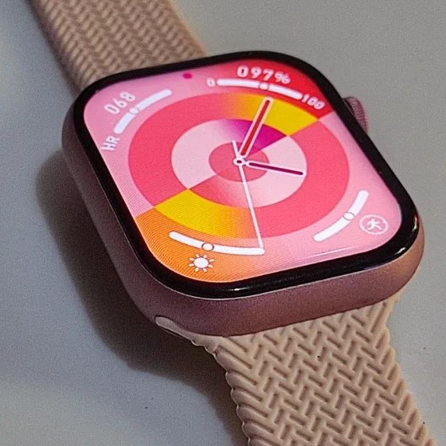 Relógio Smart Hw9 Pro2 41mm Rosa com 3 Pulseiras - Foto 4