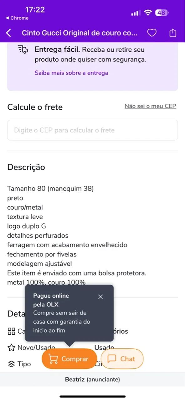Cinto Gucci original  - Foto 4