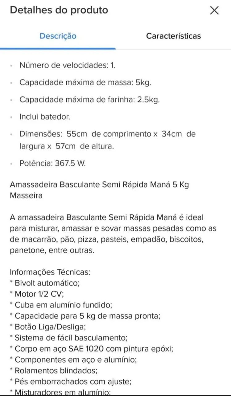 Amassadeira 5kg Maná - Foto 5