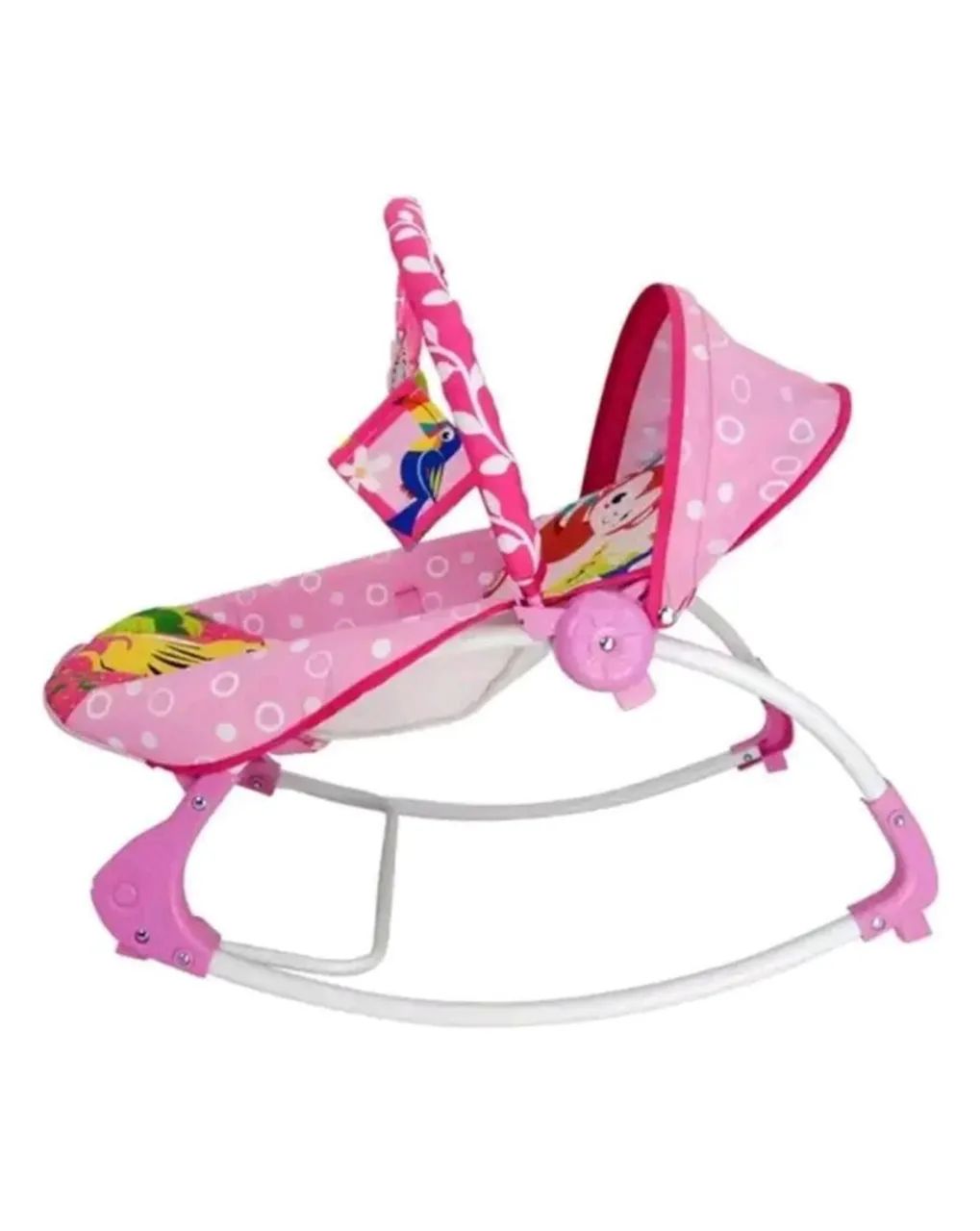 Balanço para Bebê com Brinquedos - Rosa - Foto 2