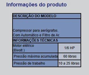 Compressor Aerógrafo Wimpel Comp1 Bivolt - Foto 2